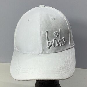 Miss To Mrs. White Bride Embroidered Adjustable Baseball Cap